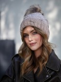 Cappuccino winter hat with ribbing C11 - Online store - Boutique